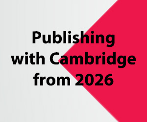 DET banner - publishing with Cambridge in 2026